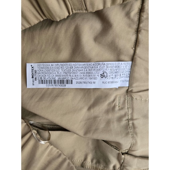 ZARA Women Beige Cargo Skirt Shorts Utility Style Size M - Picture 7 of 8